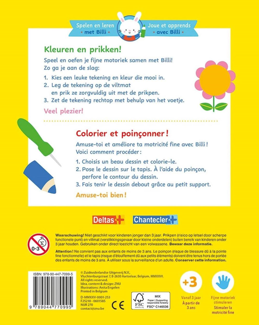 Deltas mijn eerste prikblok - spelen en leren met billi