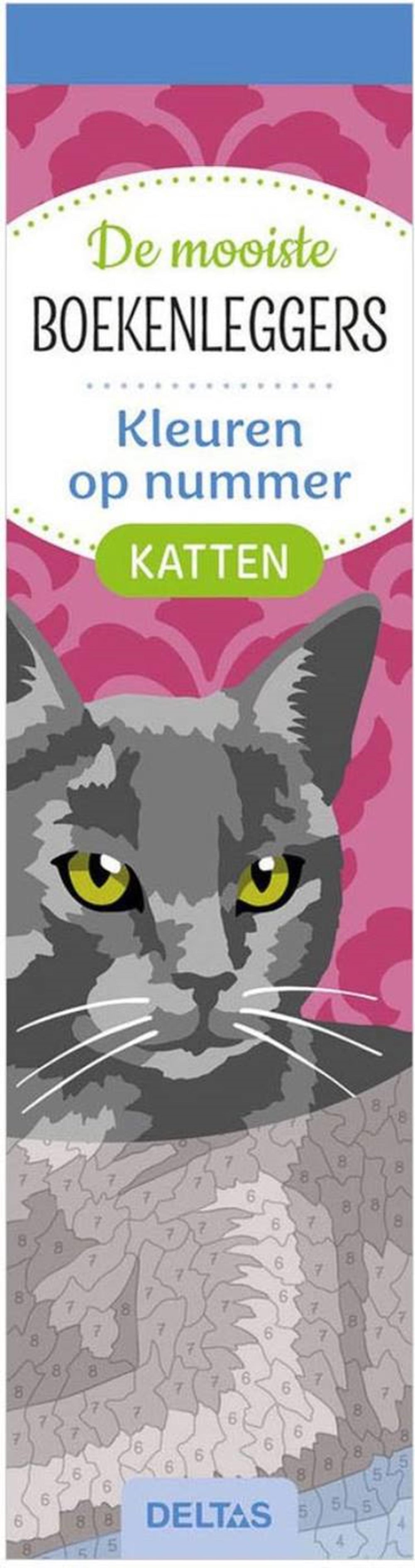 Deltas de mooiste kleurboekenleggers kleuren op nummer katten