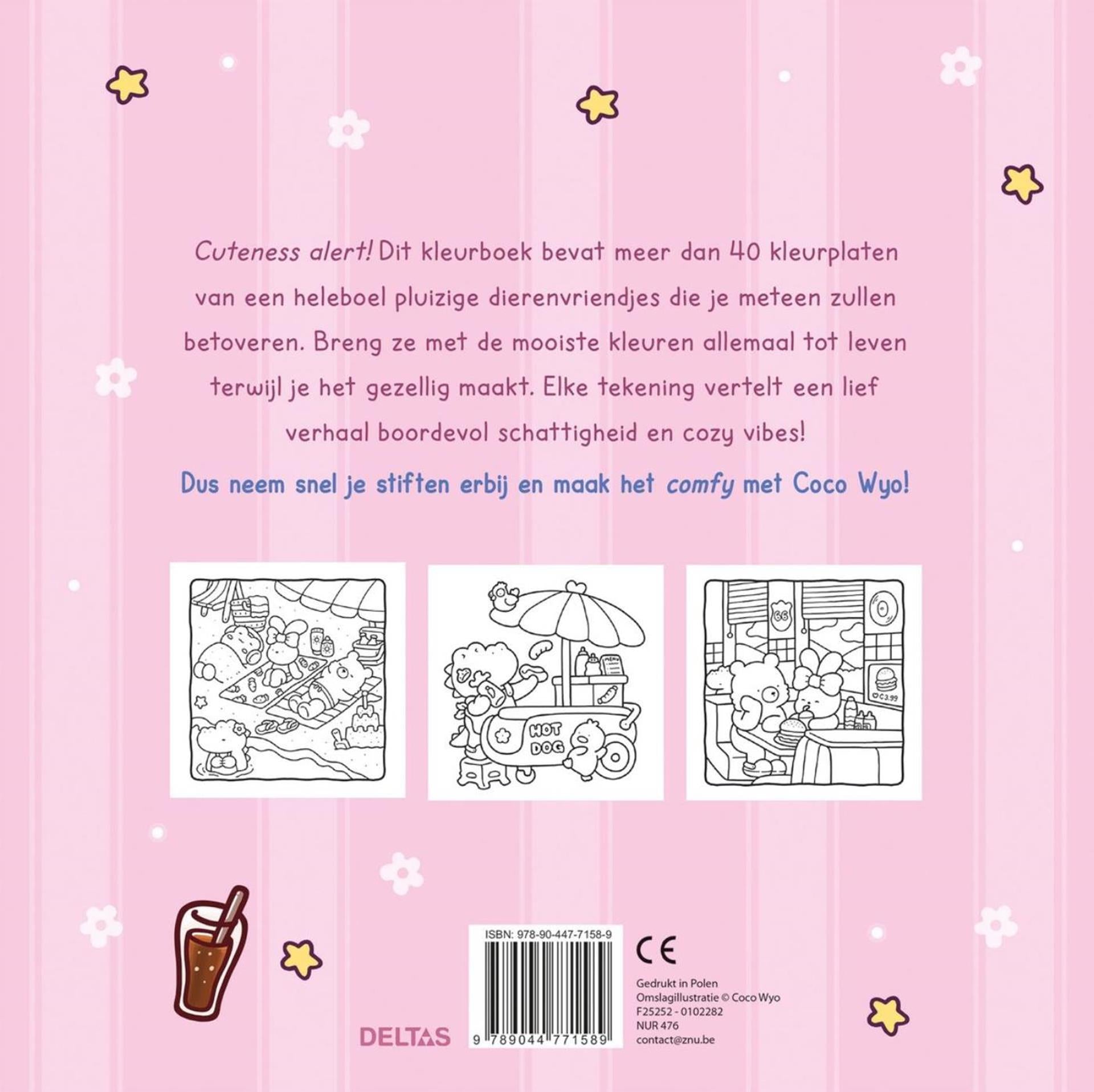 Deltas cozy friends cute comfy kleurboek coco wyo