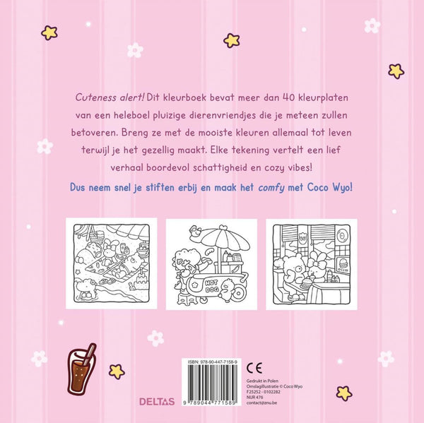 Deltas cozy friends cute comfy kleurboek coco wyo