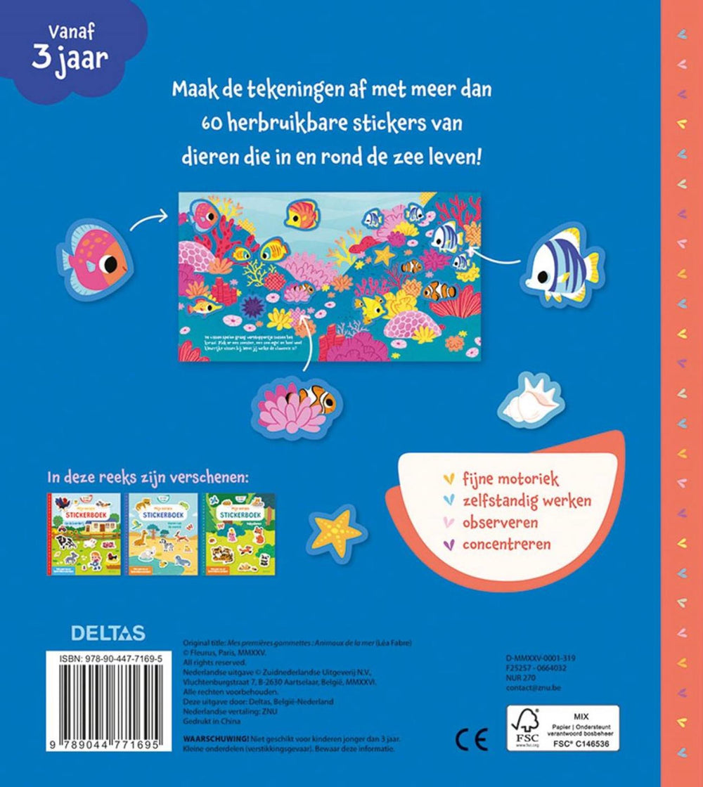 Deltas mijn eerste stickerboek kleine handjes - dieren van de zee
