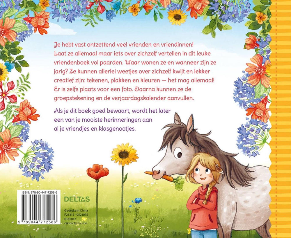 Deltas dol op paarden vriendenboek