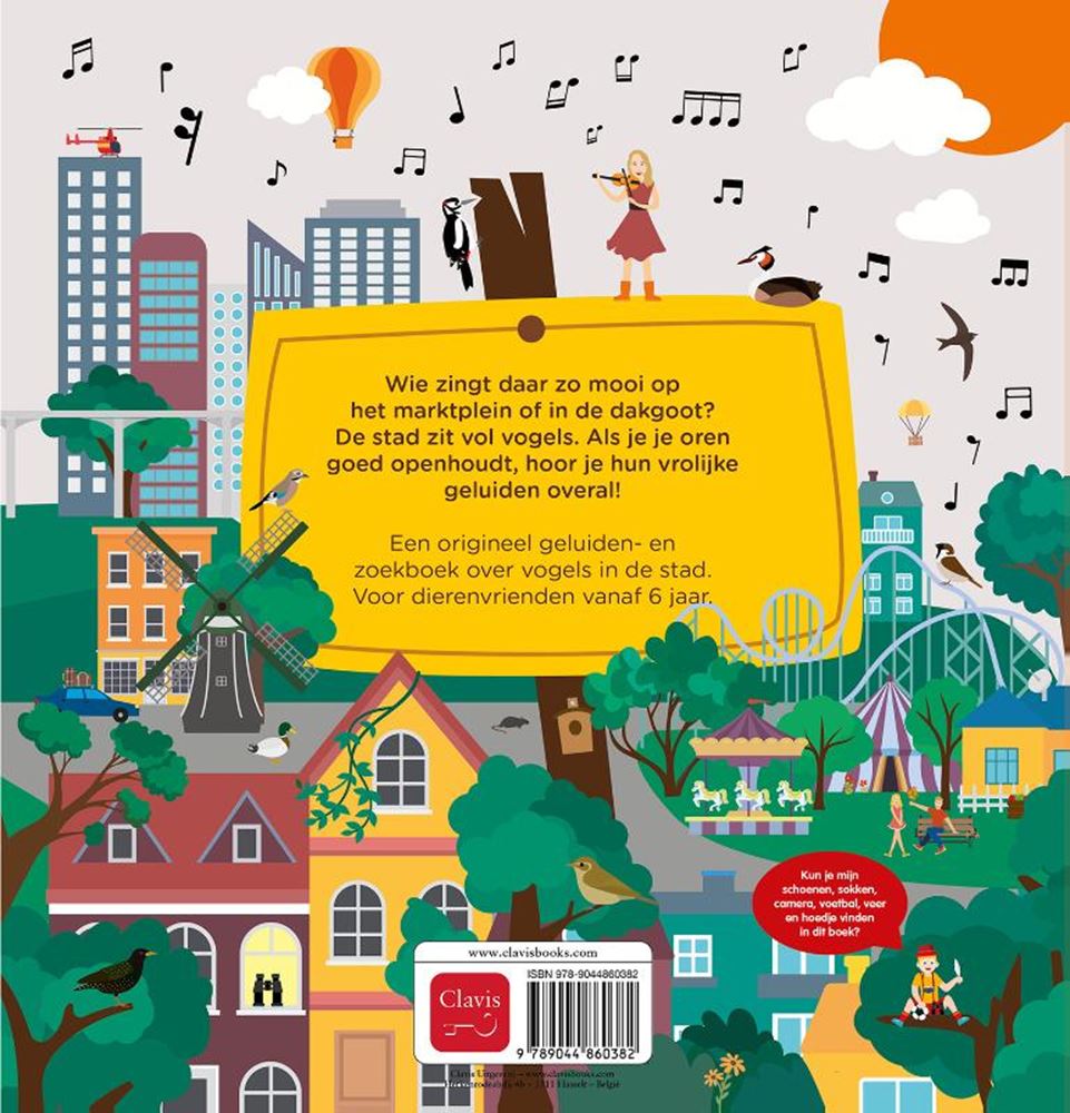 Geluidenboek: vogels in de stad 6+