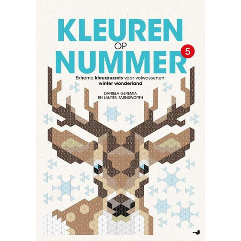 Kluitman kleuren op nummer 5 - kleurpuzzels voor volwassenen winter wonderland 64 pagina's paperback