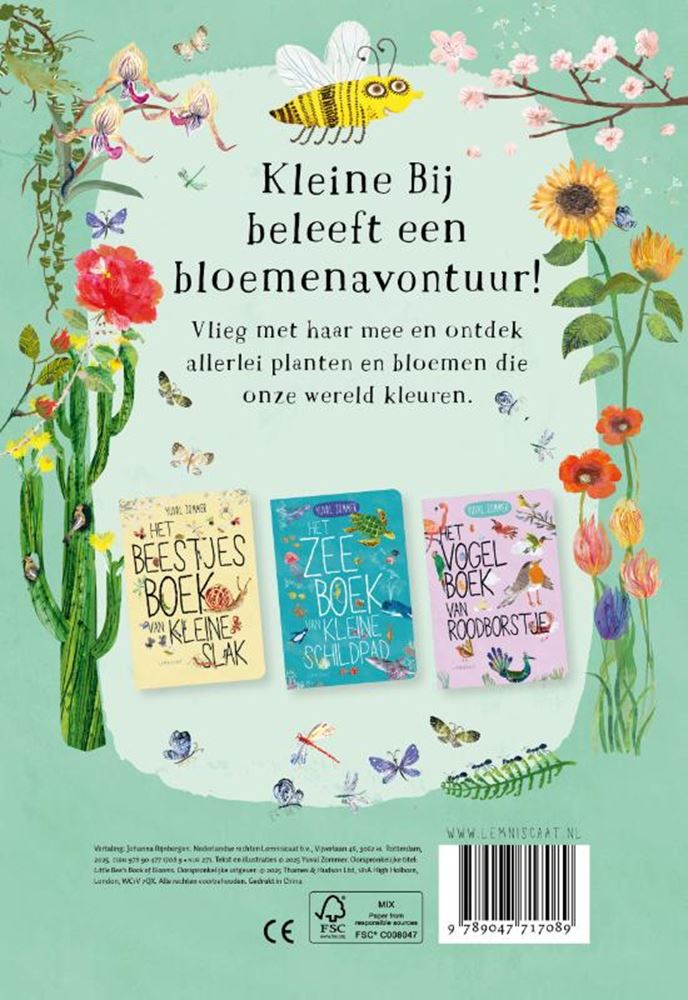Kartonboehet bloemenboek van kleine bij.