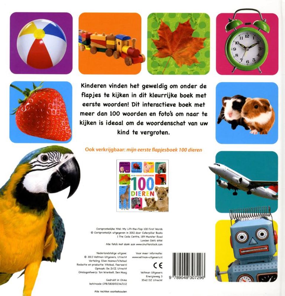 Mijn eerste flapjesboek 100 woorden. 1+