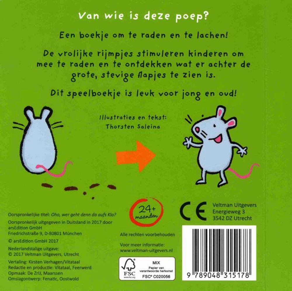 Van wie is deze poep (kartonboek). 1+