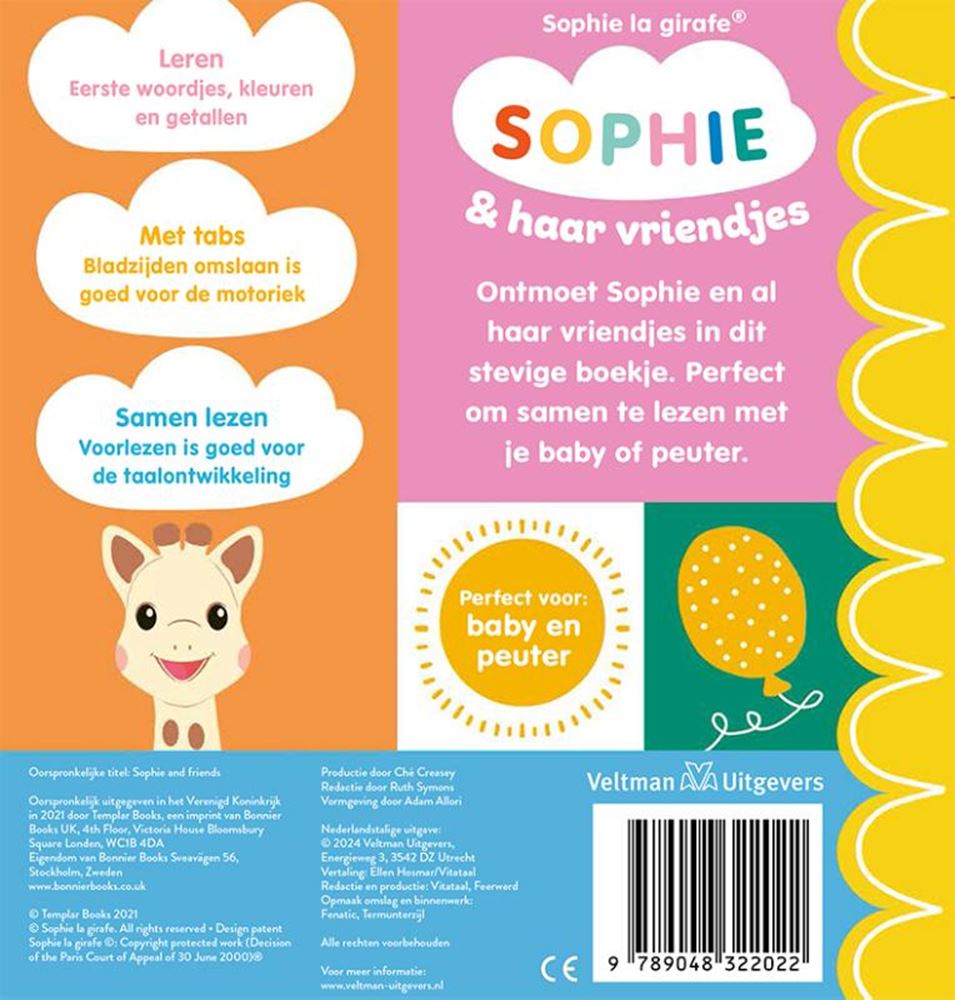 Sophie haar vriendjes. kartonboek. 0+