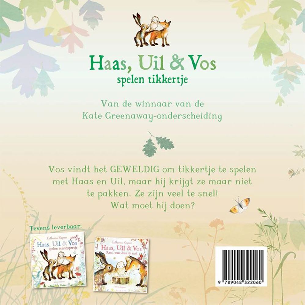 Haas, uil vos spelen tikkertje 3+
