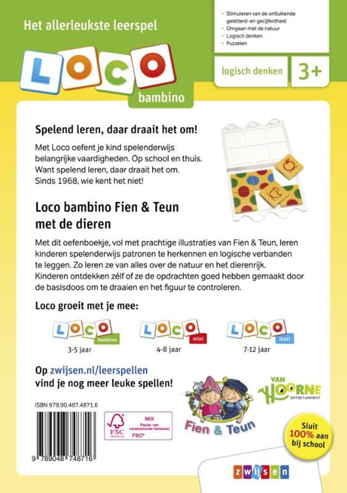 Loco bambino oefenboekje fien teun met de dieren