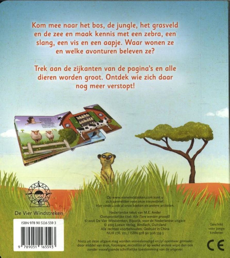Alle dieren worden groot (uitschuifboek)