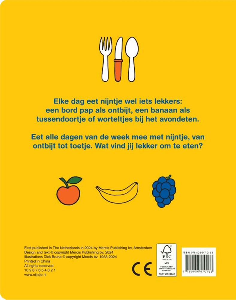 Wat eet nijntje vandaag? kartonboekje.1+