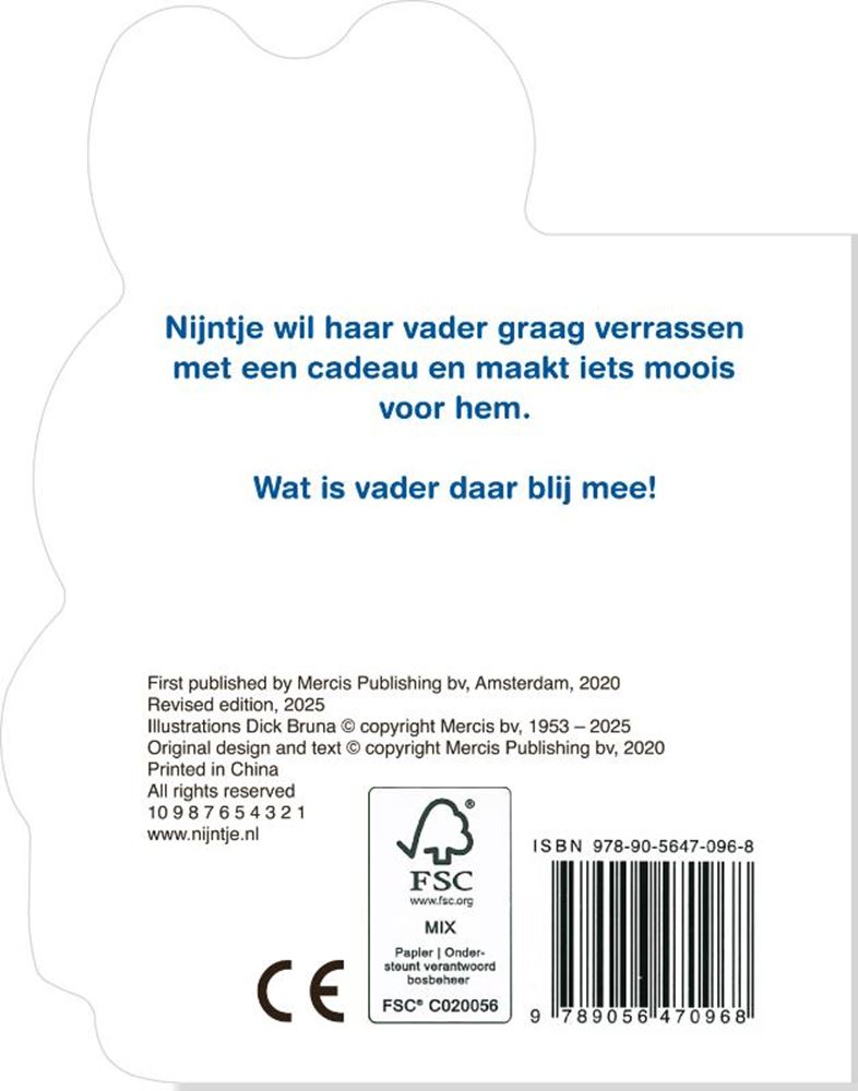 Kartonboekje: nijntje en vader. 1+