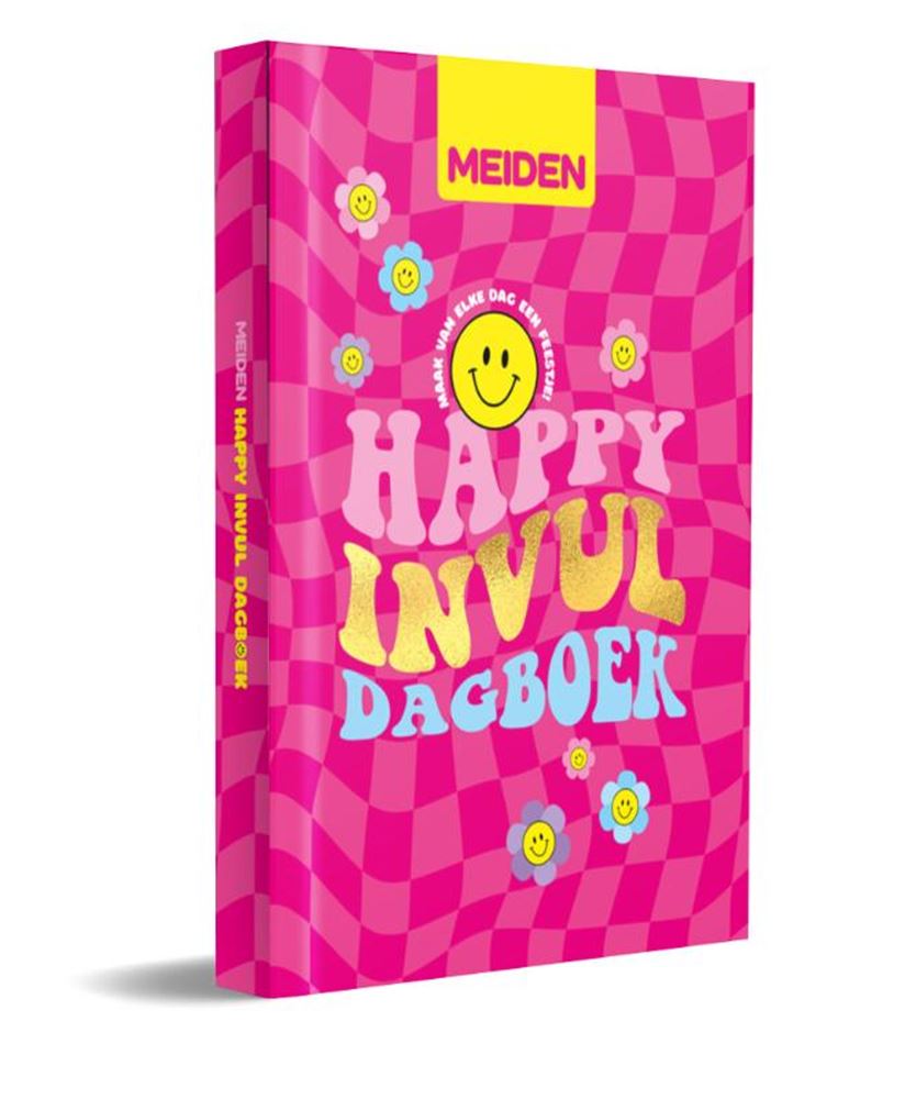 Merkloos sans marque meiden happy invuldagboek – creatief dagboek voor meiden – schrijven, tekenen moodtracken