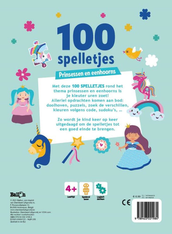 100 spelletjes, prinsessen en eenhoorns.