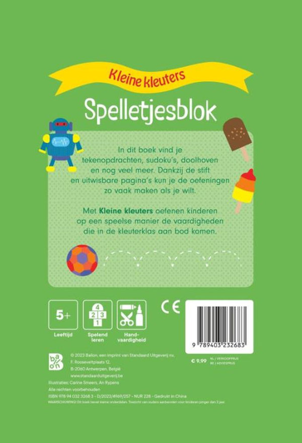 Standaard uitgeverij spelletjesblok met viltstift 5+