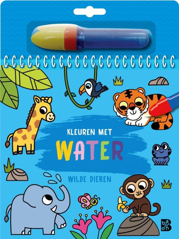 Standaard uitgeverij kleuren met water - wilde dieren