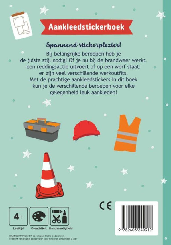 Standaard uitgeverij mini aankleedstickerboek - beroepen