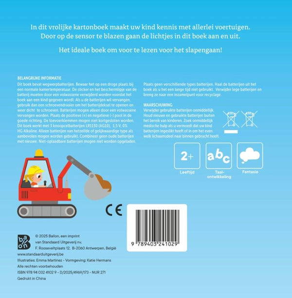 Standaard uitgeverij mijn lichtjesboek - voertuigen 2+