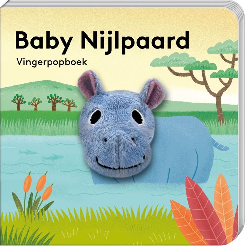 Vingerpopboekje baby nijlpaard 2+