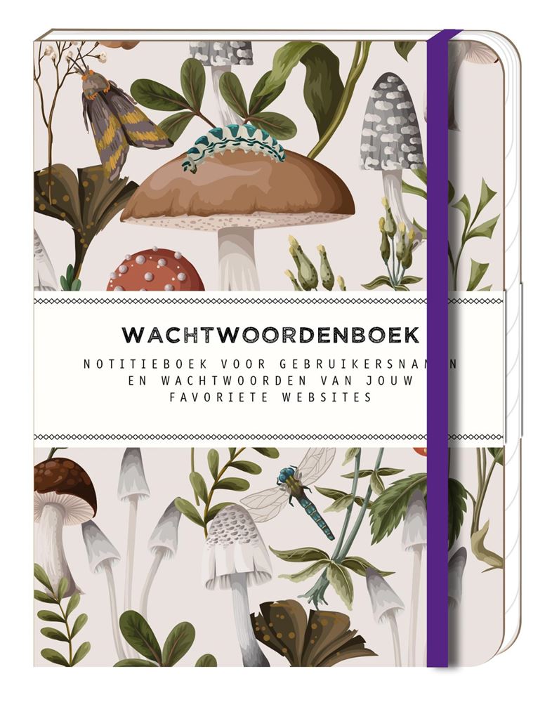 Wachtwoorden notitieboek - magical mushr