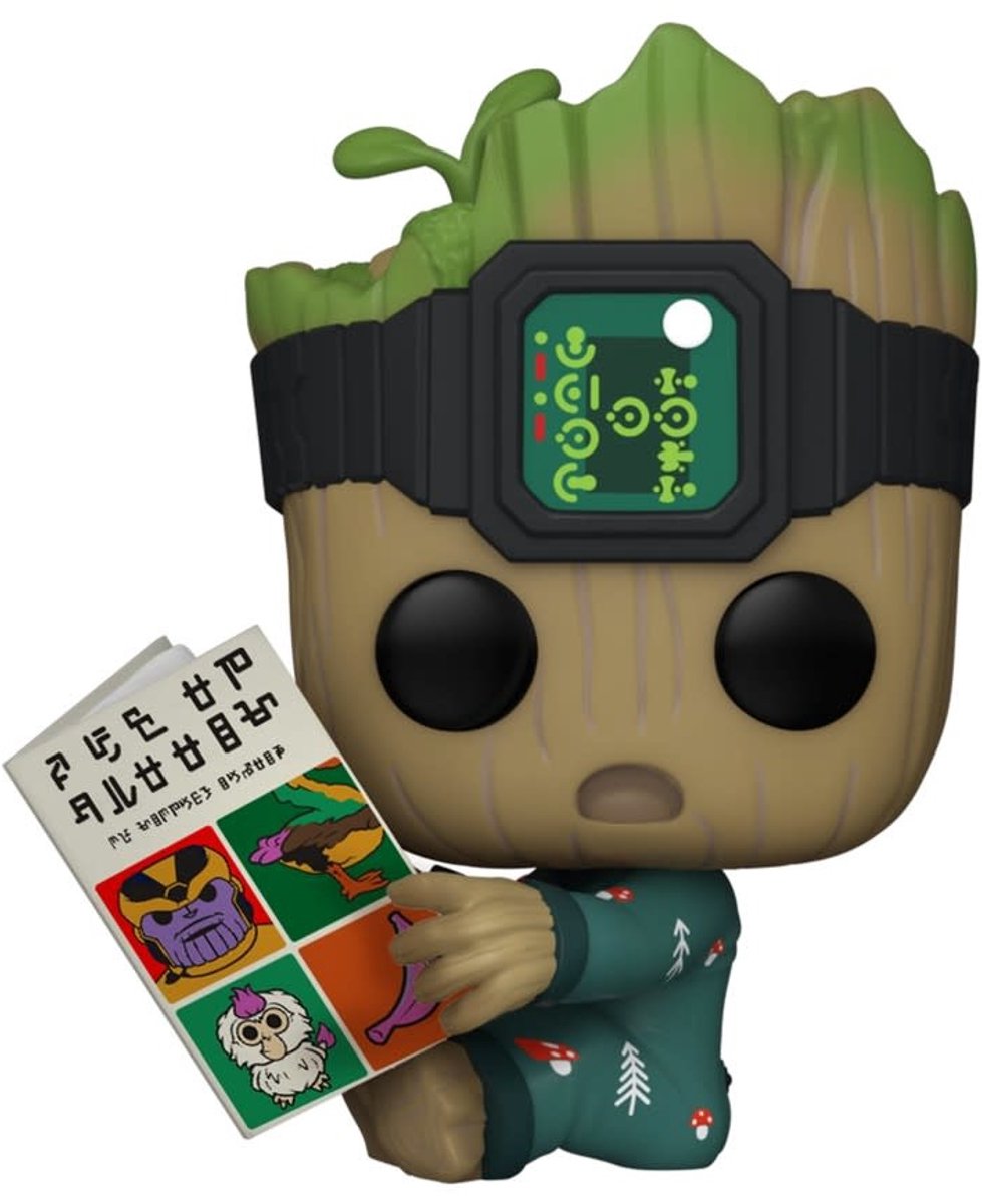 Funko i am groot - marvel pop! groot pjs with book 9 cm verzamelfiguur - multicolours
