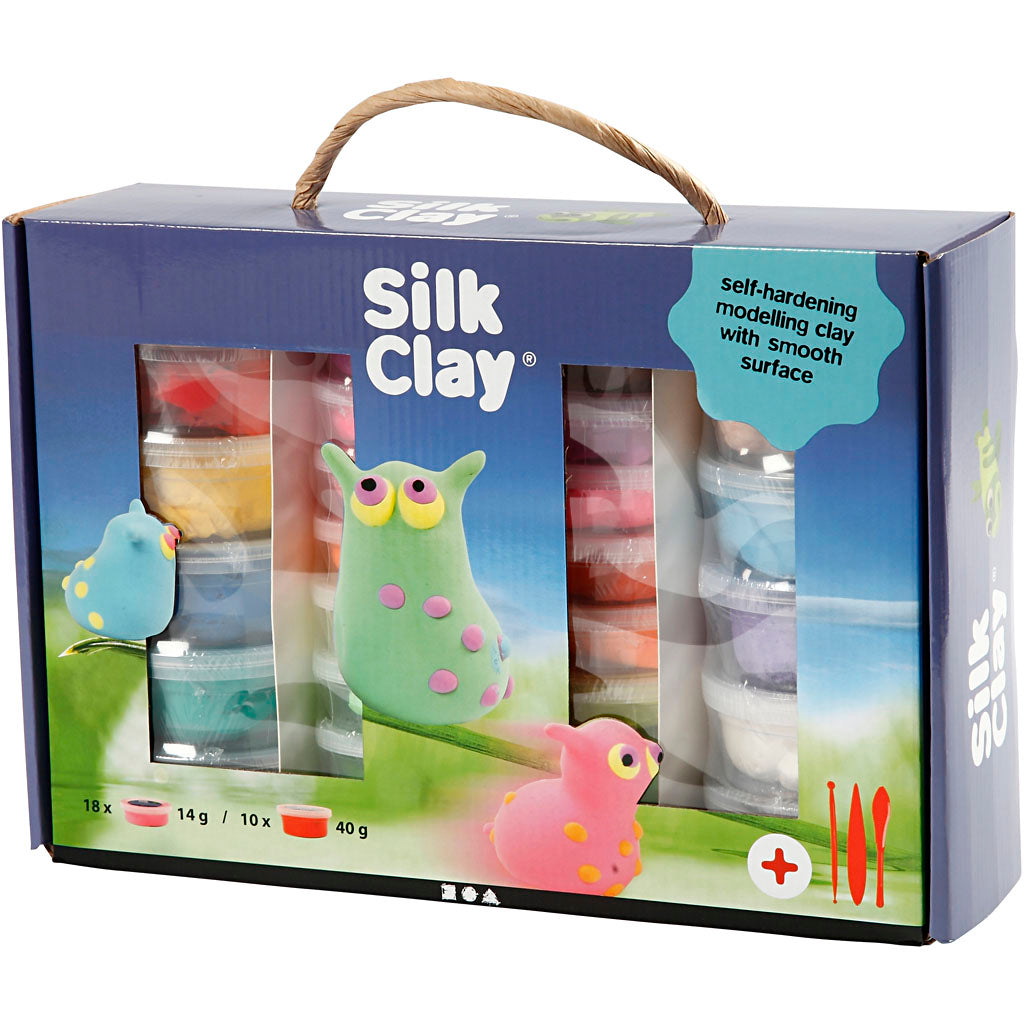 Zijdeklei - Zijdeklei - kleiset 18 x 14 gram 10 x 40 gram 31-delig