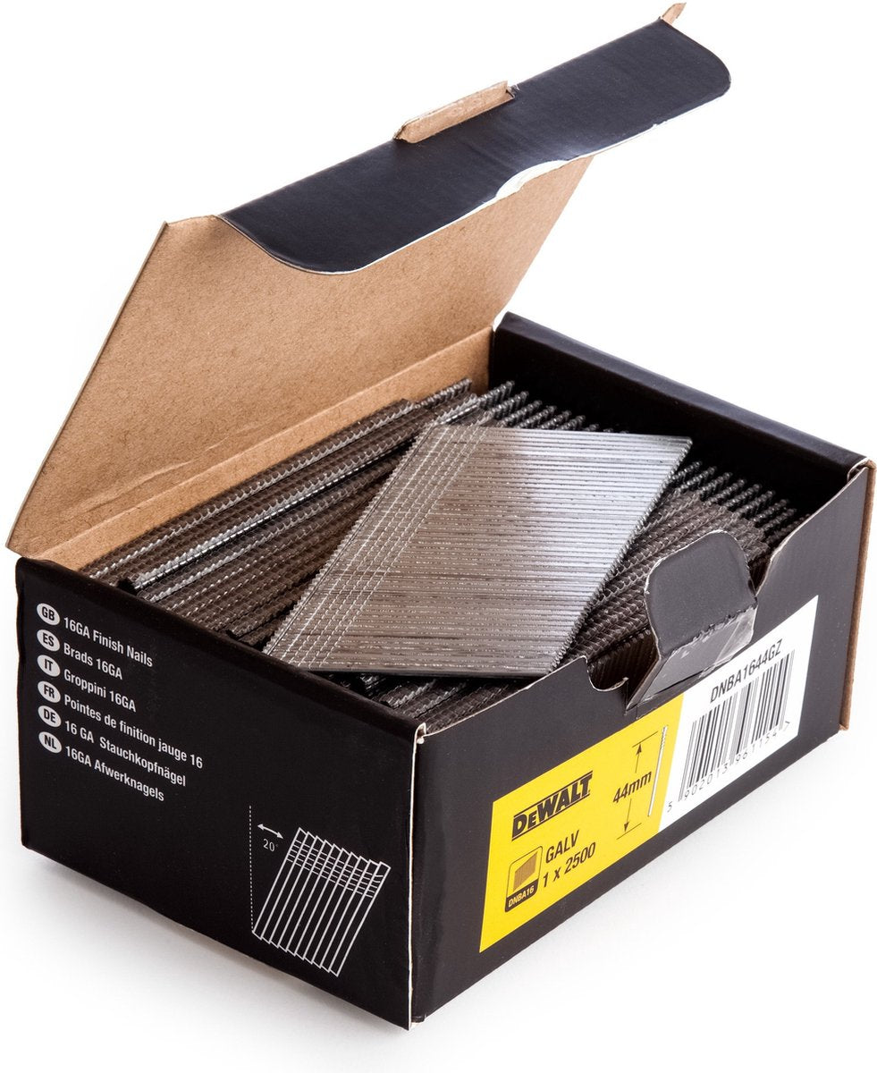 Dewalt accessoires dnba1644gz | 44mm brads voor dcn660 en dc618kb accutacker - dnba1644gz