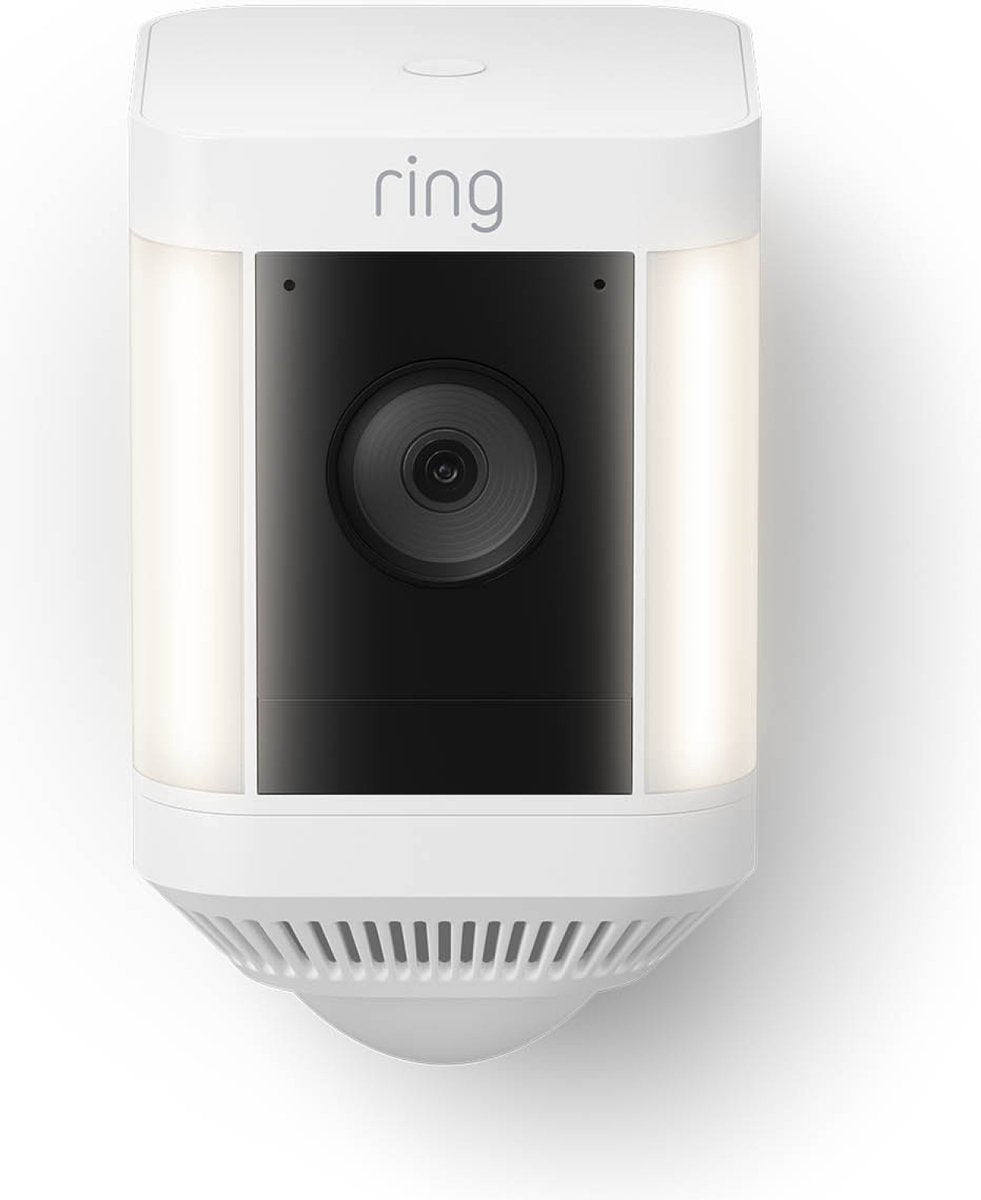 Ring spotlight camera plus - op batterij - wit