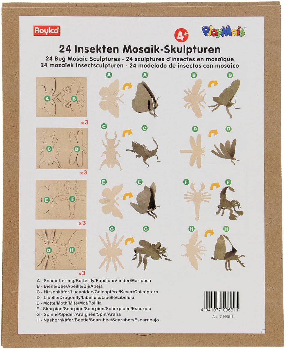 Playmais mosaic 3d insecten versieren, 24st.