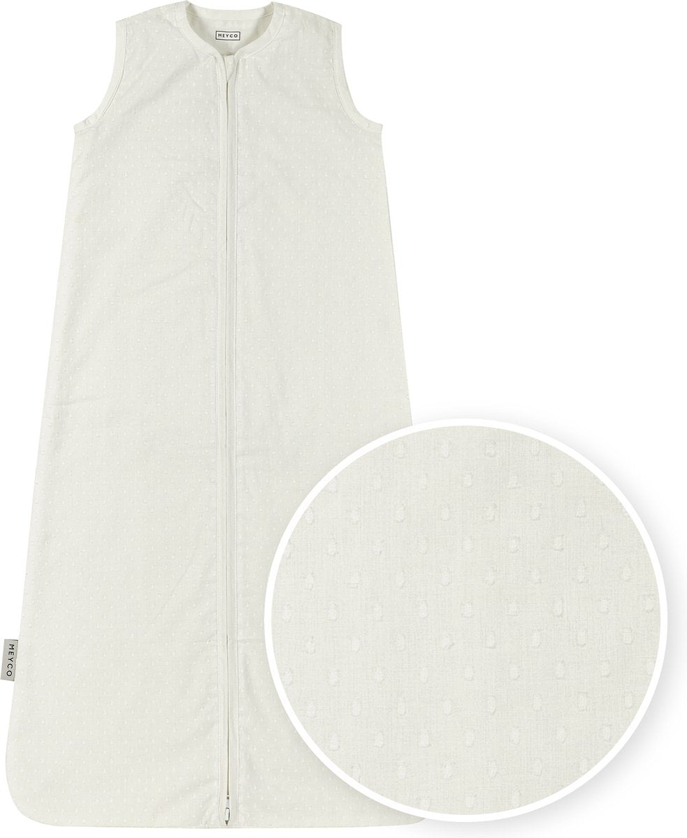 Meyco baby plume baby zomerslaapzak - offwhite - 90cm - 0.5 tog