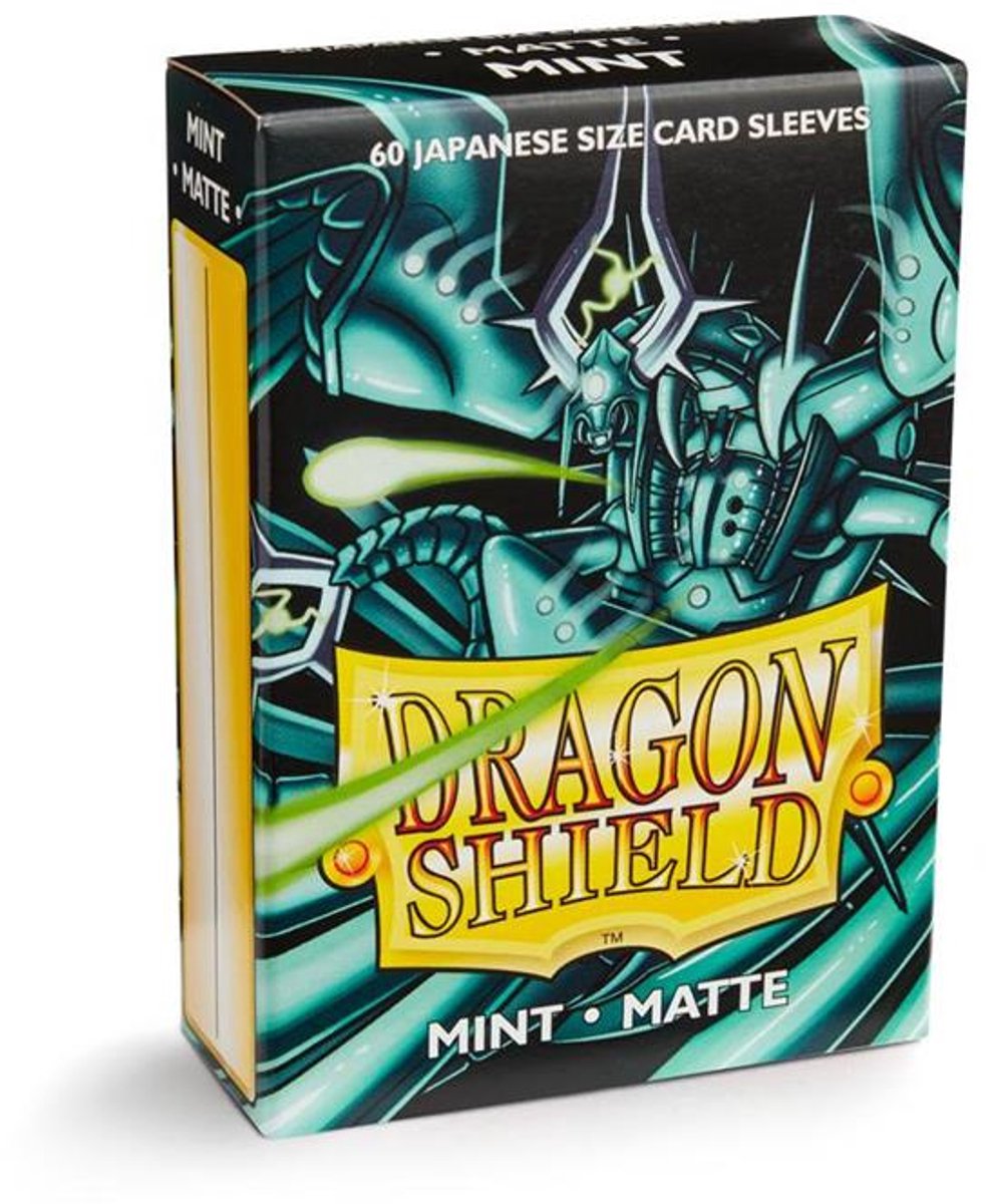 Asmodee dragon shield card sleeves: japanese matte mint (59x86mm) - 60 stuks
