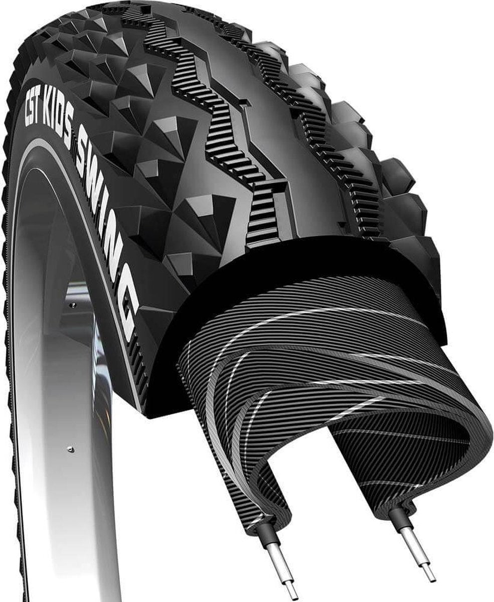 CST Swing Zwart met reflectie. 24x1,95, ETRTO 53-507