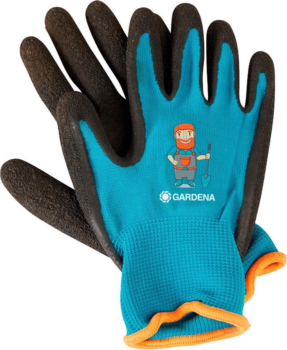 Gardena tuinhandschoenen junior polyester turquoise zwart maat 2