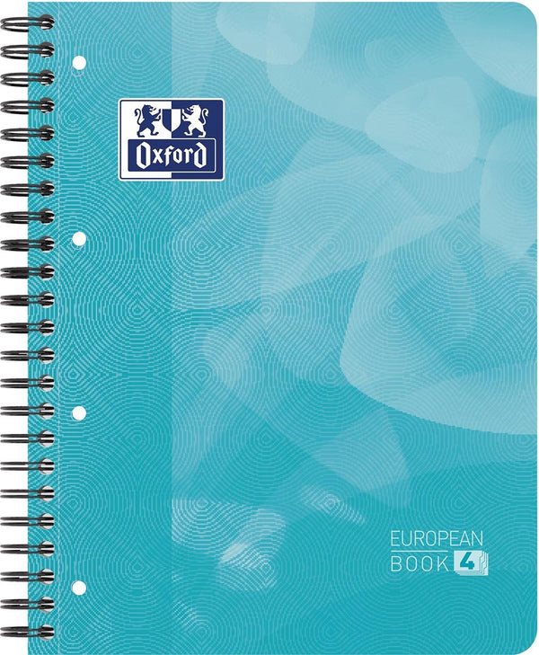 Oxford projectboek - a4+ - 4-gaats - lijn - 120vel - aqua