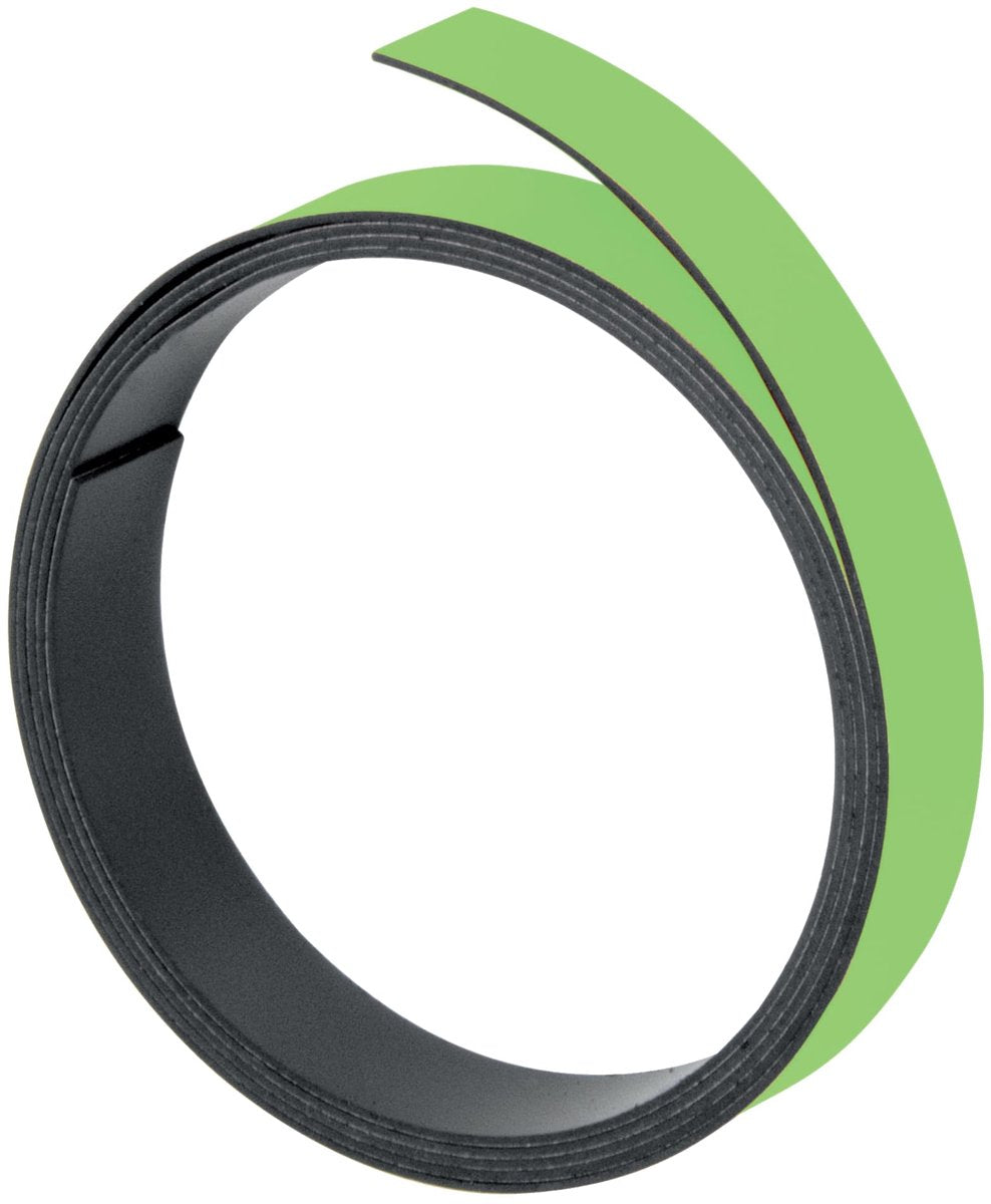 Franken magneetband, 100 cm x 5 mm, beschrijfbaar, snijdbaar, lichtgroen, m801 19