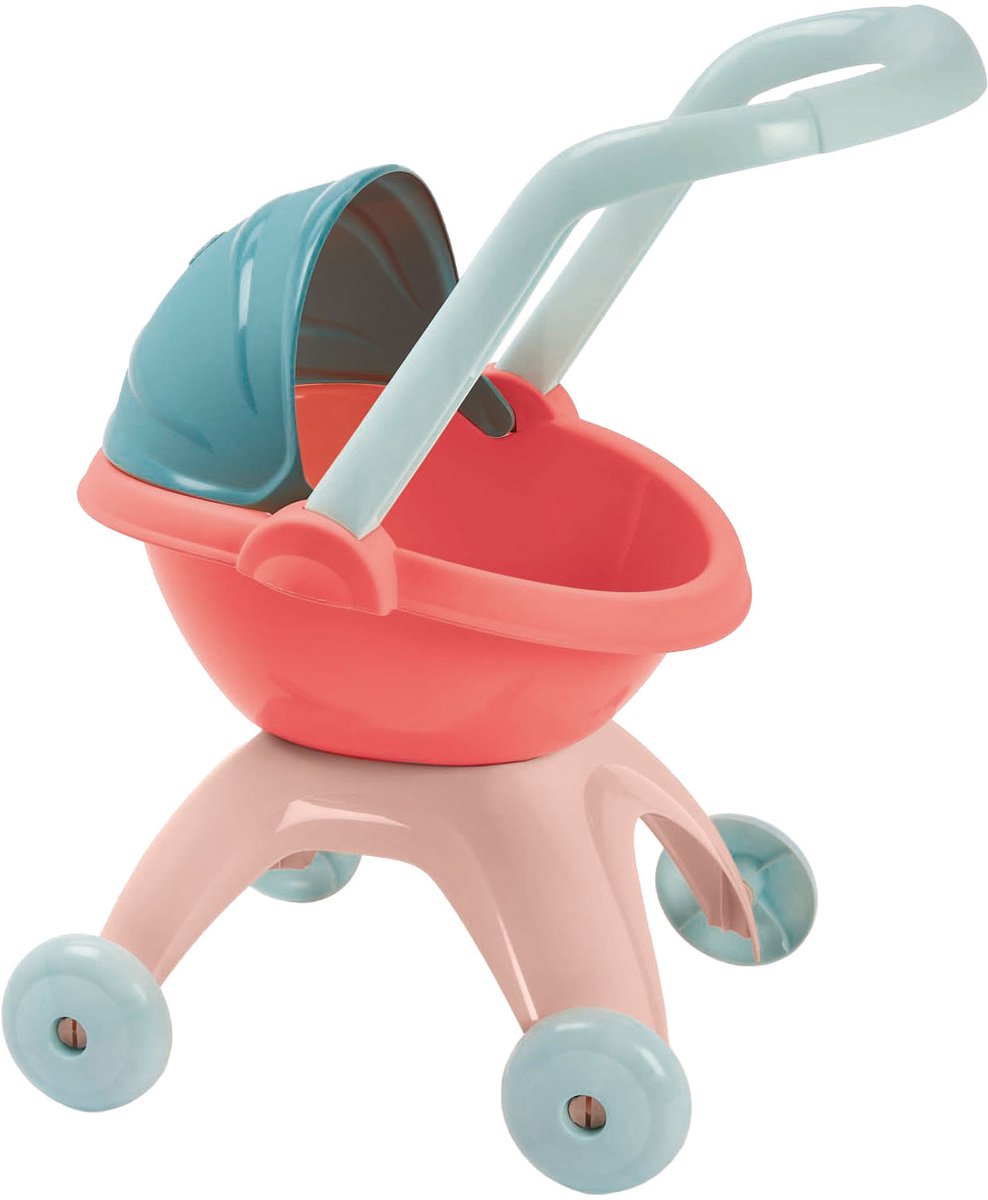 Ecoiffier poppenwagen pastel