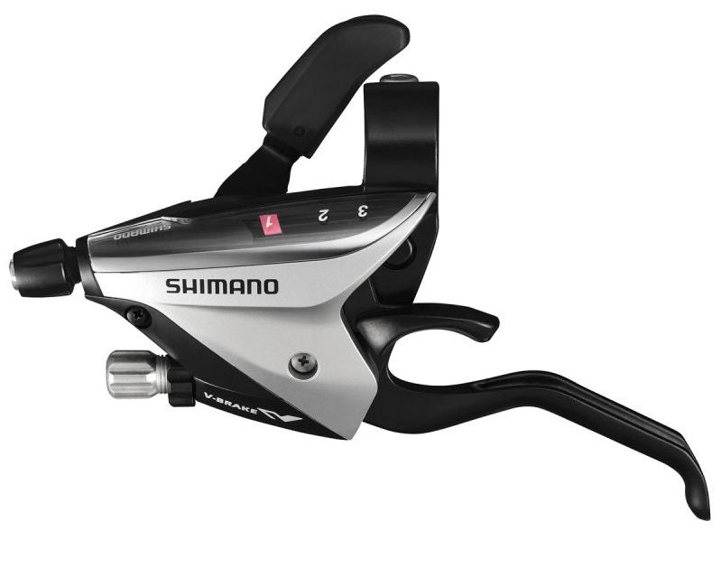Shimano st-ef65 versteller met remgreep 3 speed links zilver