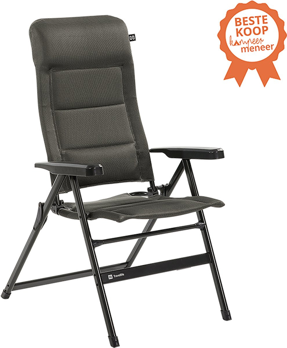 Travellife barletta standenstoel comfort l - in 7 standen verstelbaar - ventilerende en sneldrogende 2d mesh bekleding - water- en uv-bestendig
