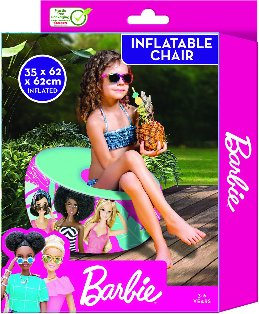 Opblaasbaar barbie stoel