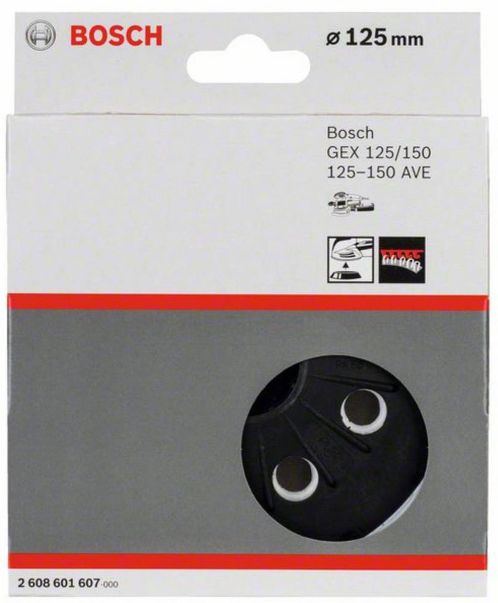 Bosch - rubberen schuurplateaus middel, 125 mm
