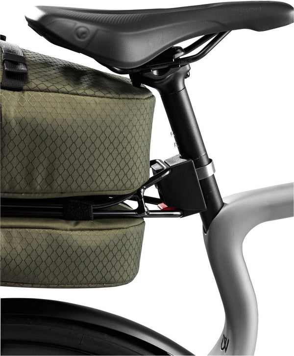 Vaude cyclist saddle bag fietstas zadeltas unisex khaki waterdicht >70% recycled materiaal