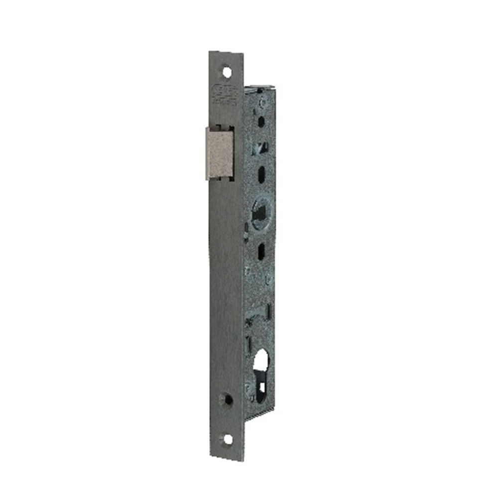Nemef 9630 cilinderloopslot | dm45mm | pc 92mm | krukgat 8mm | voorplaat rvs 24x245mm rechthoekig | zamac vernikkelde dagschoot | dr 1+3 2+4 - 9963507001