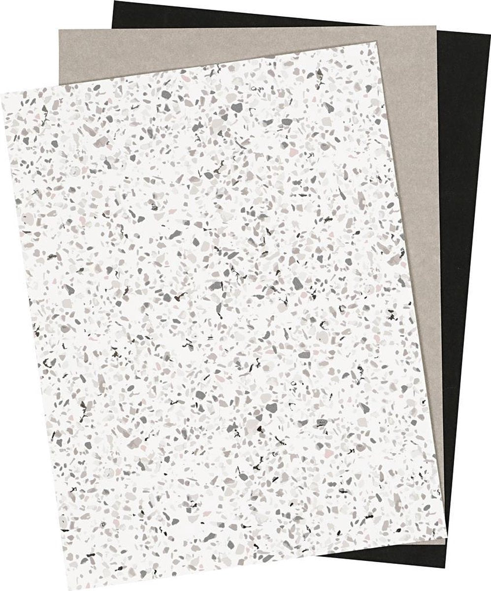 Creotime creative company leather paper white brown black 3 pieces