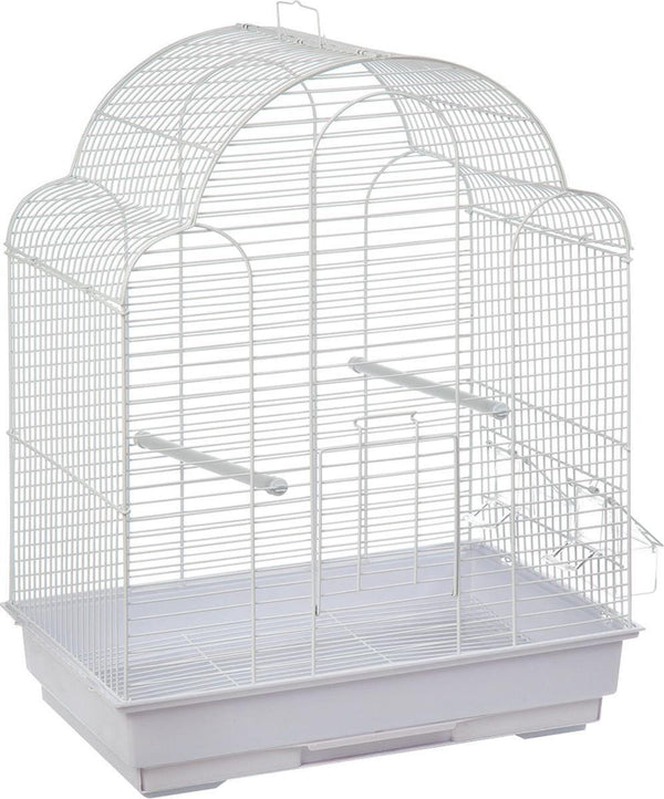 Flamingo parkietenkooi bali - 42 x 30 x 58 cm wit