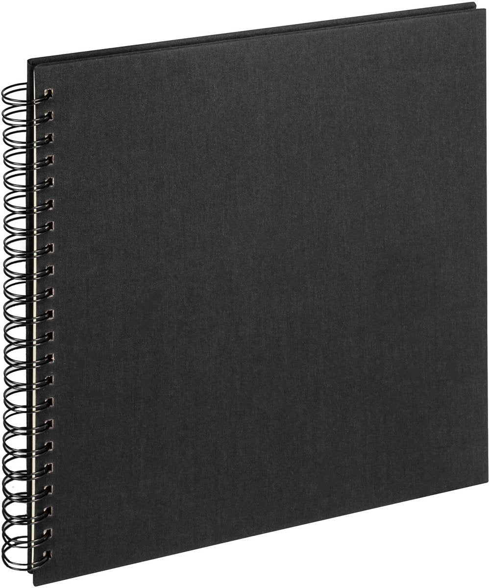 Walther sa-510-b cloth - spiraal album - formaat 30 x 30 cm - zwart
