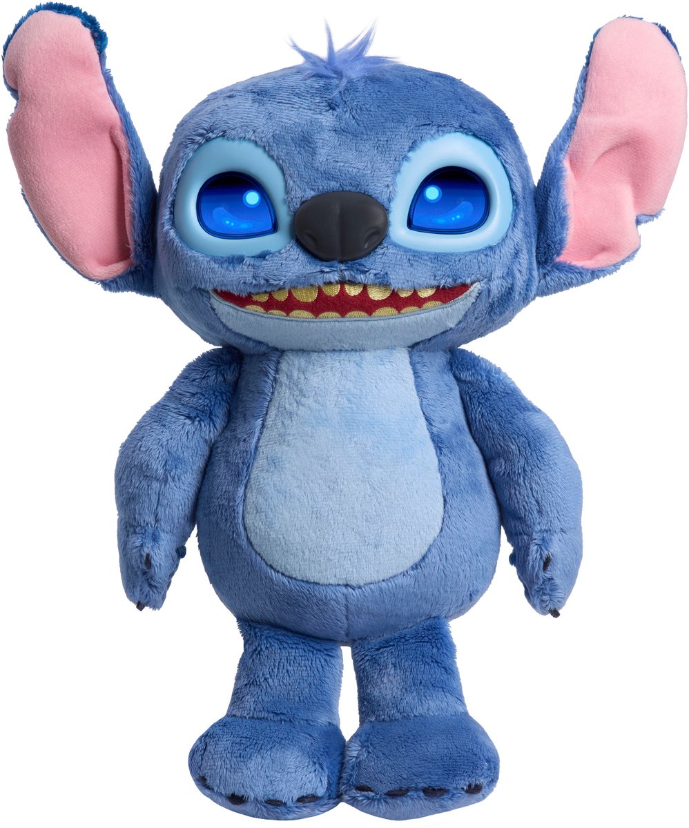 Just play disney stitch - many moods stitch - interactieve pluchen knuffel - met geluid lcd-ogen