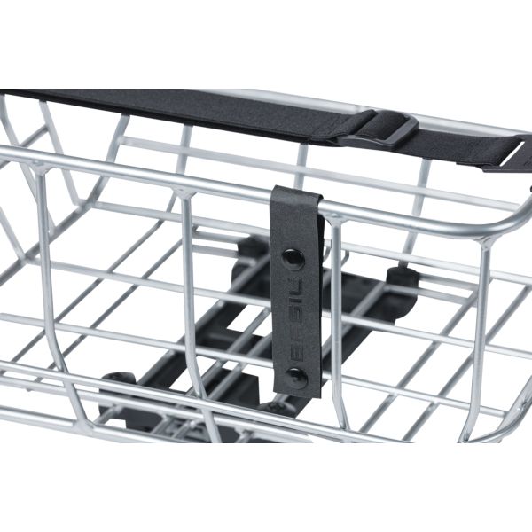 Basil Portland - bicycle basket MIK - rear - chrome