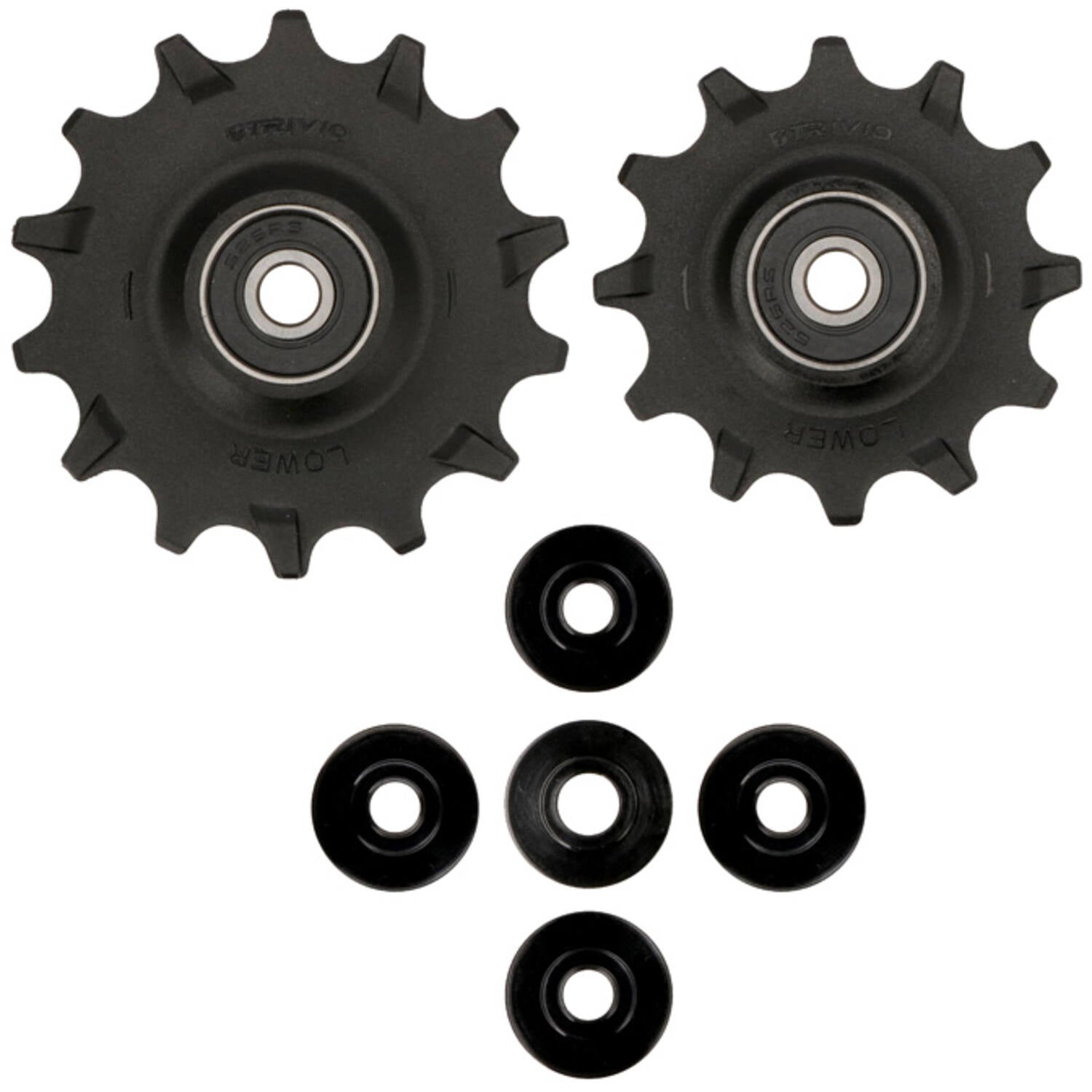 Trivio - derailleurwieltjes 12 14t chromo lagers