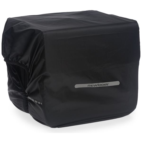 New Looxs Regenhoes Dubbel - Zwarte onzichtbare Polyester Fietstas - Reflectie - 40x97 cm